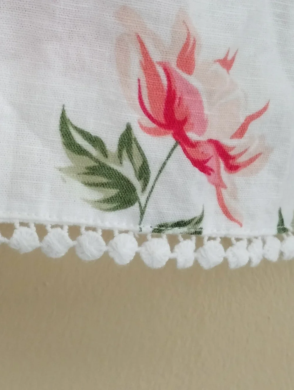 Zara Linen Blend White Pink Floral Relaxed Off-Shoulder Blouse S  Vacation